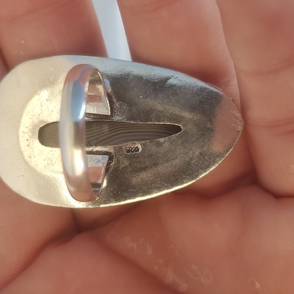 New Oversized Banded Agate 925 Silver Ring. - Picture 7 of 15